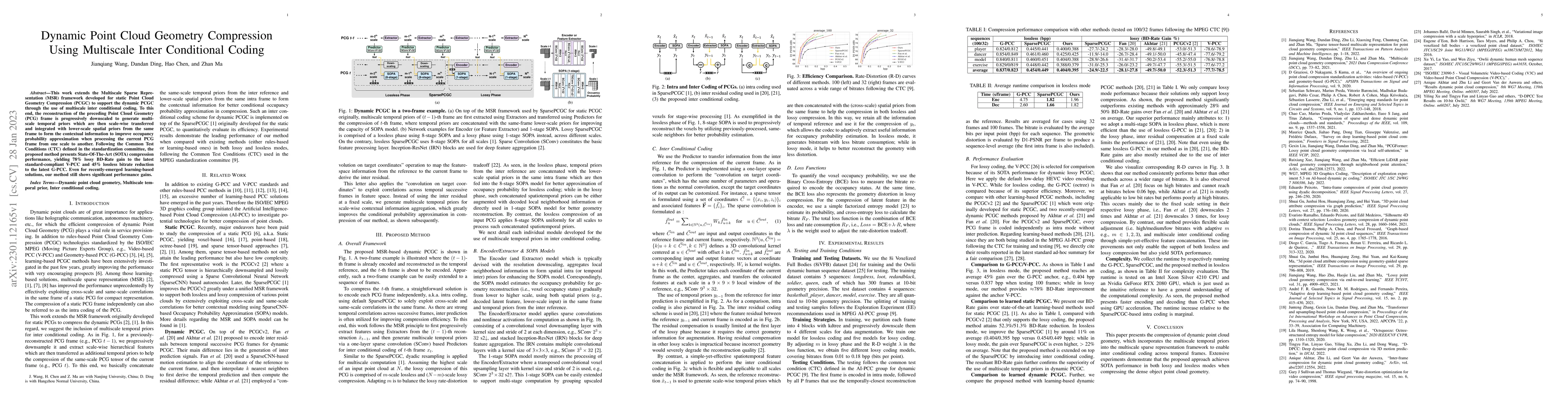 Thumbnail for Dynamic Point Cloud Geometry Compression Using Multiscale Inter
  Conditional Coding