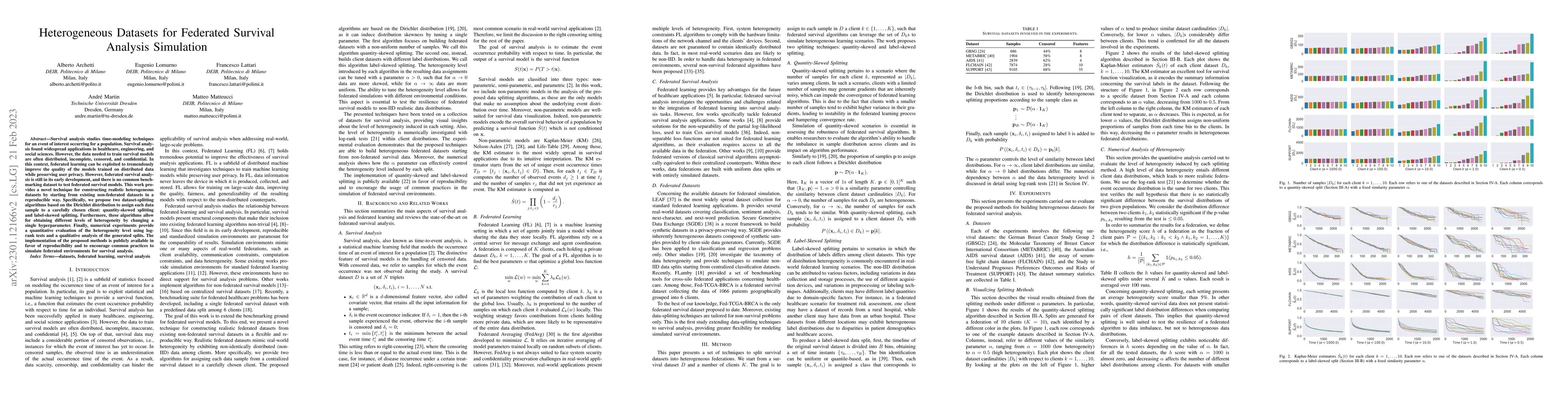 Thumbnail for Heterogeneous Datasets for Federated Survival Analysis Simulation