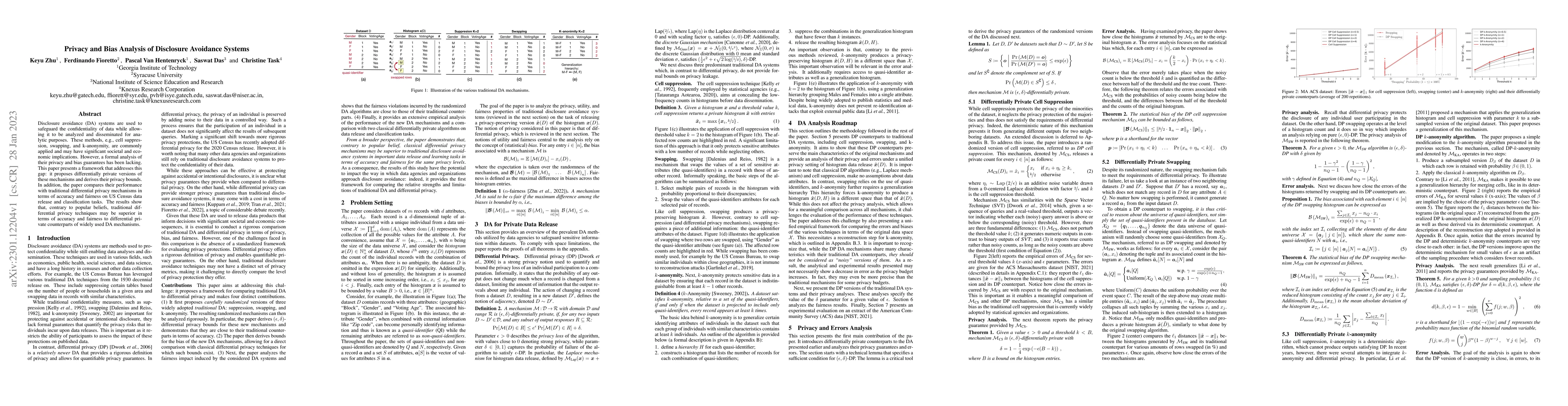 Thumbnail for Privacy and Bias Analysis of Disclosure Avoidance Systems