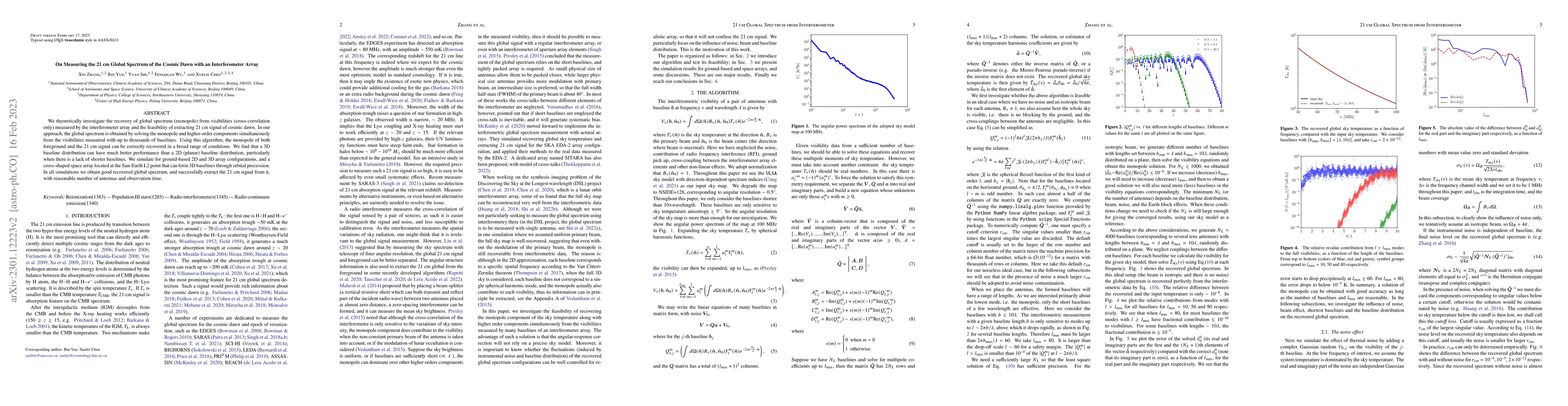 Thumbnail for On Measuring the 21 cm Global Spectrum of the Cosmic Dawn with an
  Interferometer Array