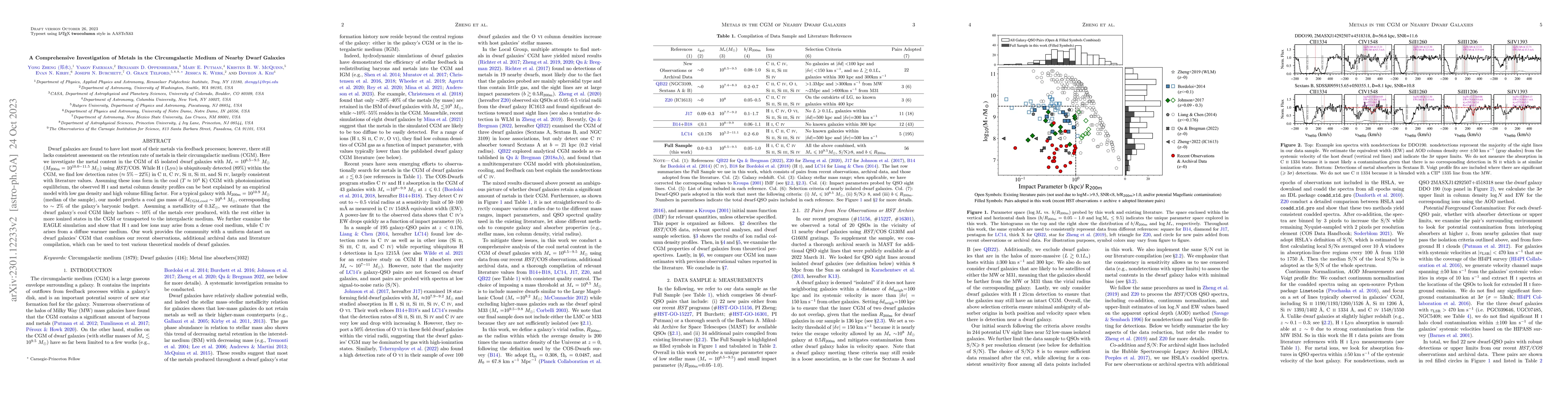 Thumbnail for A Comprehensive Investigation of Metals in the Circumgalactic Medium of
  Nearby Dwarf Galaxies