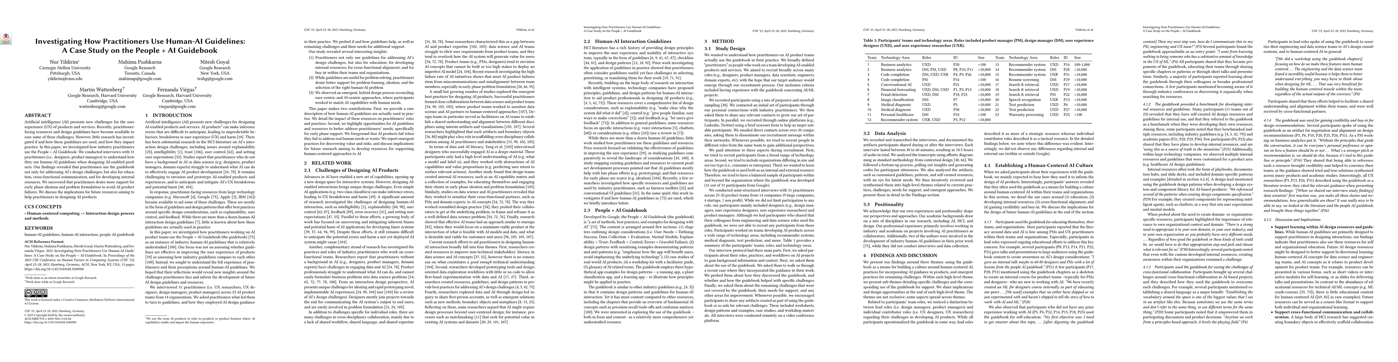 Thumbnail for Investigating How Practitioners Use Human-AI Guidelines: A Case Study on
  the People + AI Guidebook