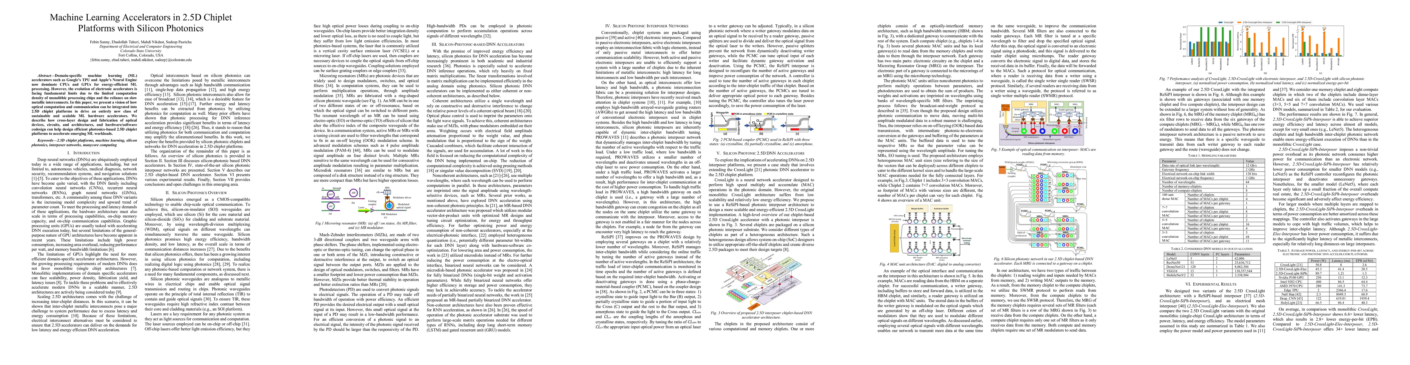 Thumbnail for Machine Learning Accelerators in 2.5D Chiplet Platforms with Silicon
  Photonics