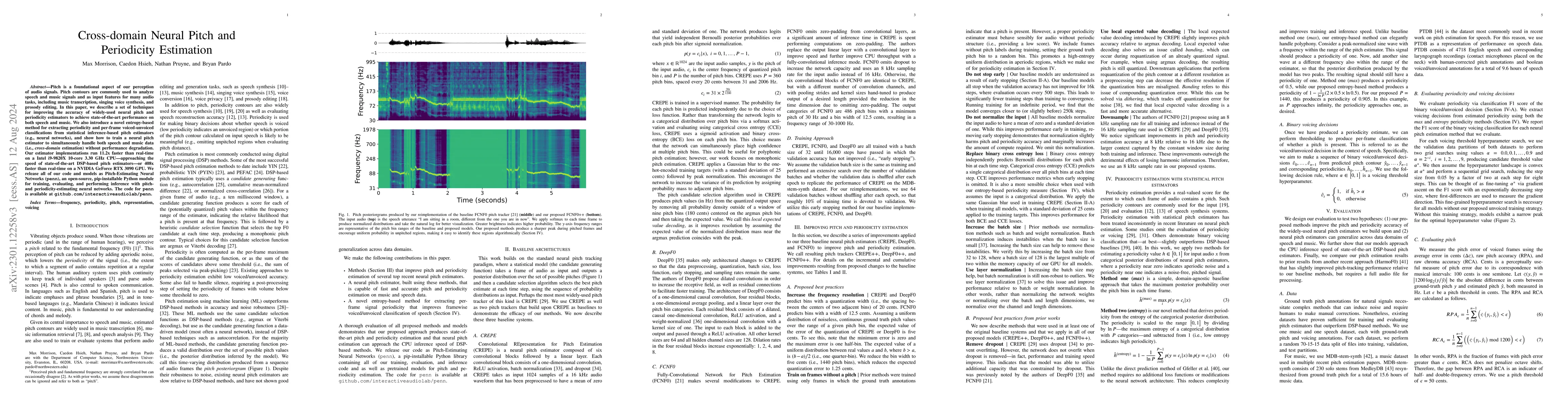 Thumbnail for Cross-domain Neural Pitch and Periodicity Estimation