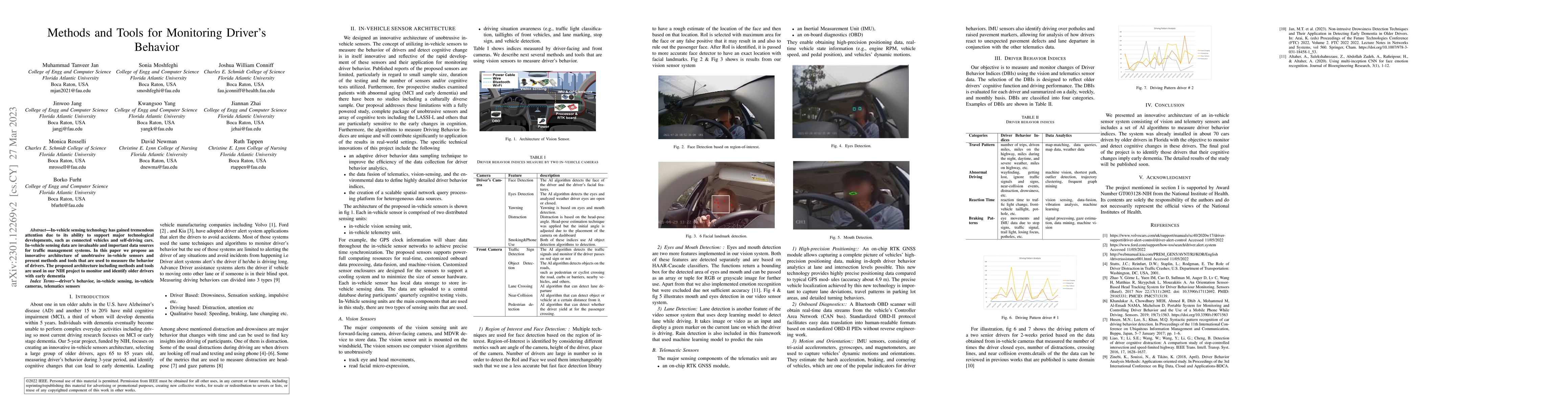 Thumbnail for Methods and Tools for Monitoring Driver's Behavior