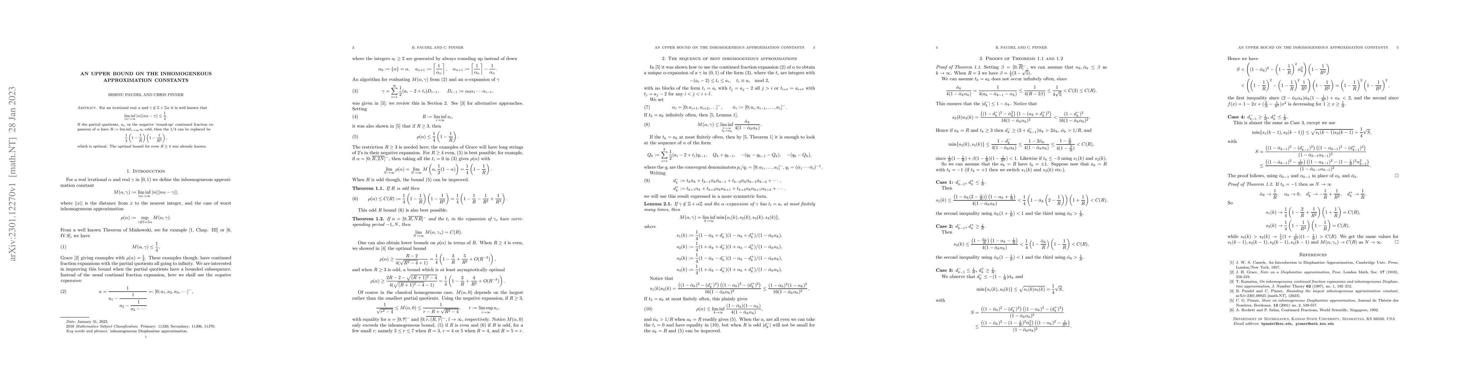 Thumbnail for An upper bound on the inhomogeneous approximation constants