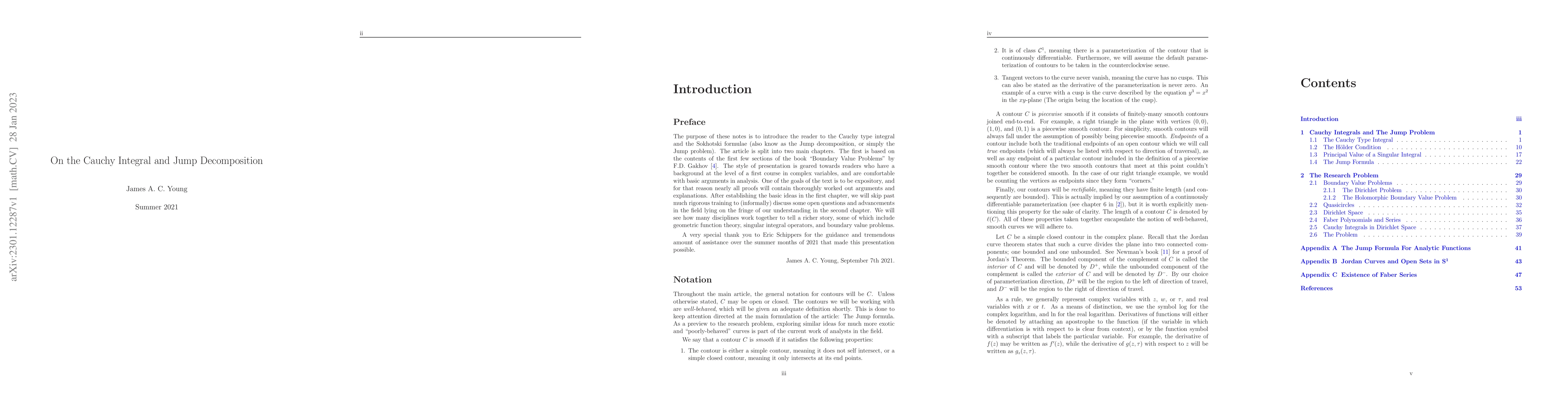 Thumbnail for On the Cauchy Integral and Jump Decomposition