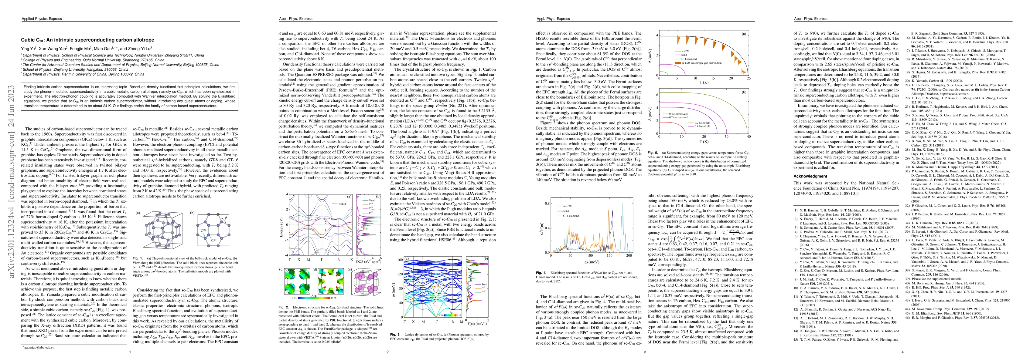 Thumbnail for Cubic C$_{20}$: An intrinsic superconducting carbon allotrope