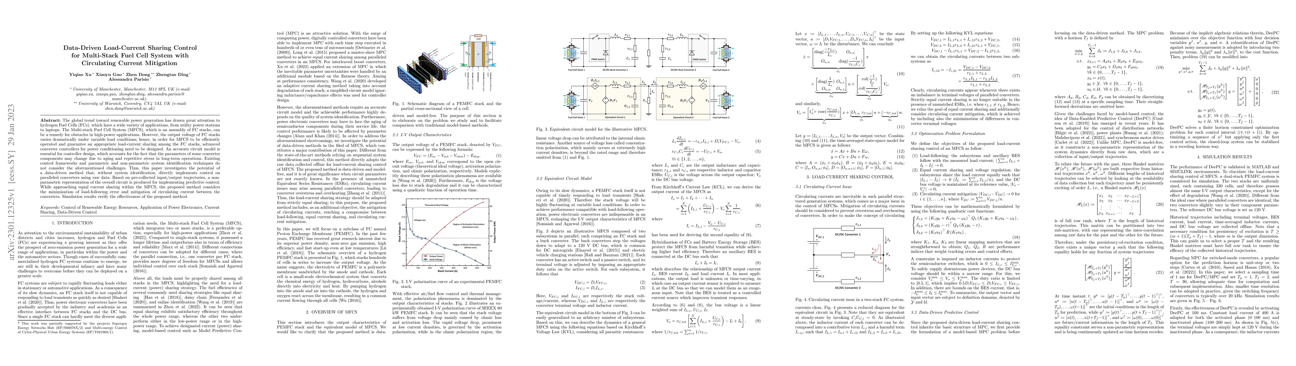 Thumbnail for Data-Driven Load-Current Sharing Control for Multi-Stack Fuel Cell
  System with Circulating Current Mitigation