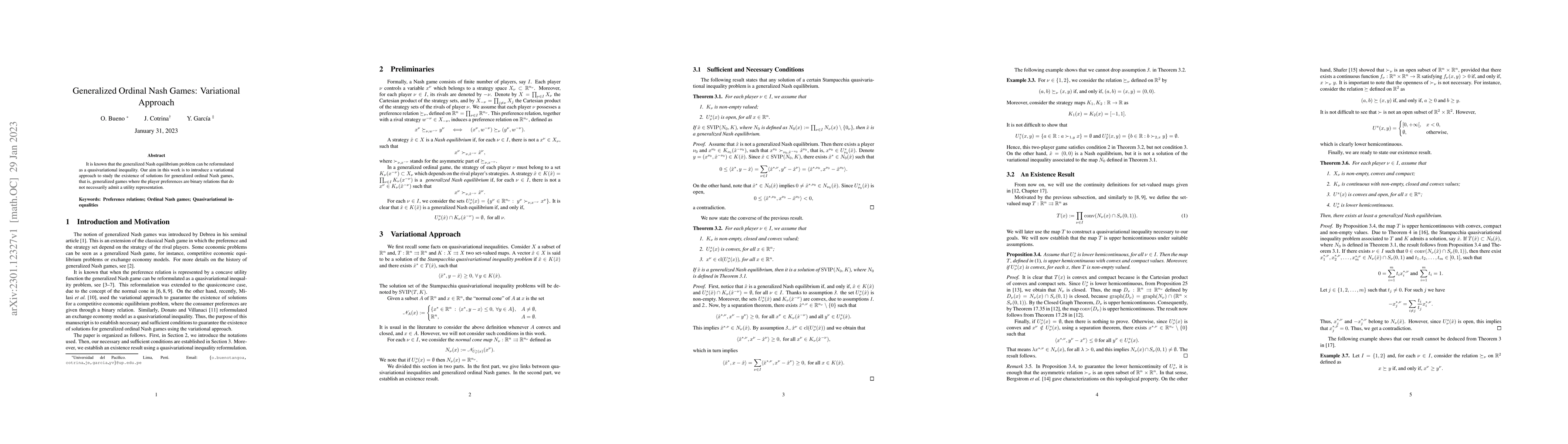 Thumbnail for Generalized Ordinal Nash Games: Variational Approach