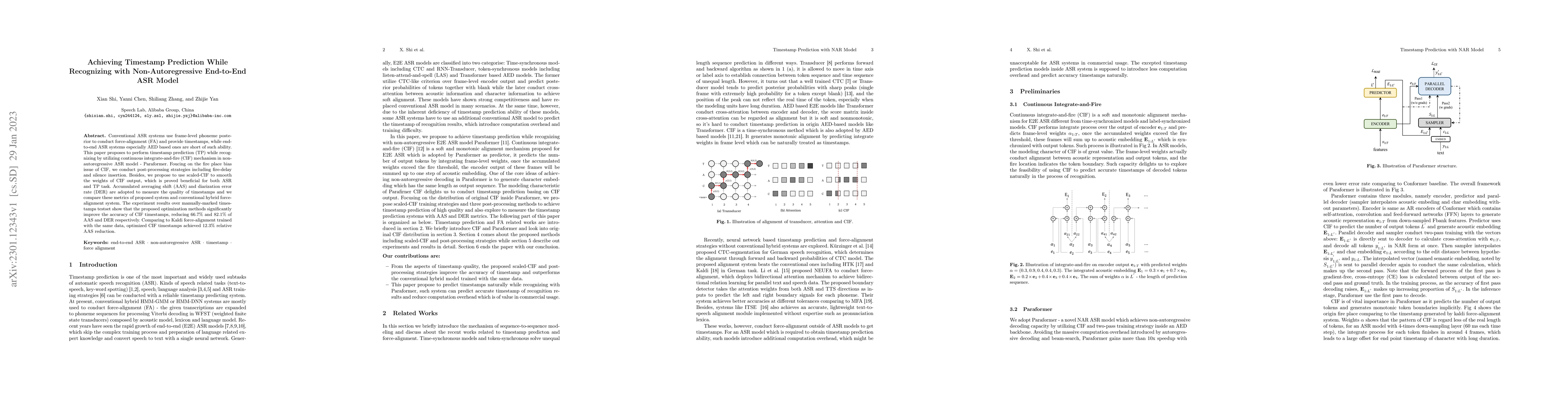 Thumbnail for Achieving Timestamp Prediction While Recognizing with Non-Autoregressive
  End-to-End ASR Model