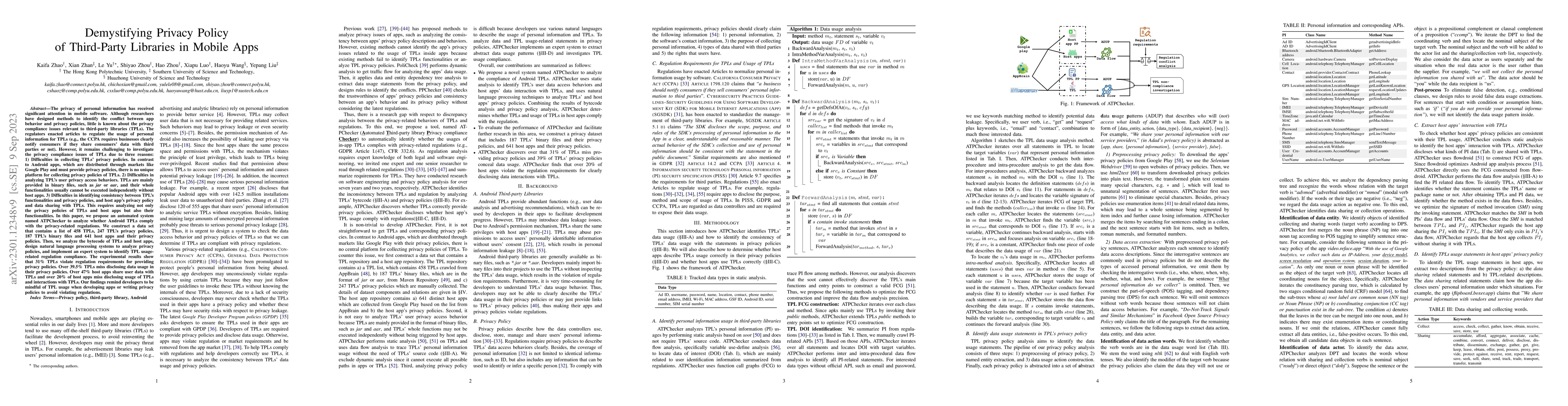 Thumbnail for Demystifying Privacy Policy of Third-Party Libraries in Mobile Apps