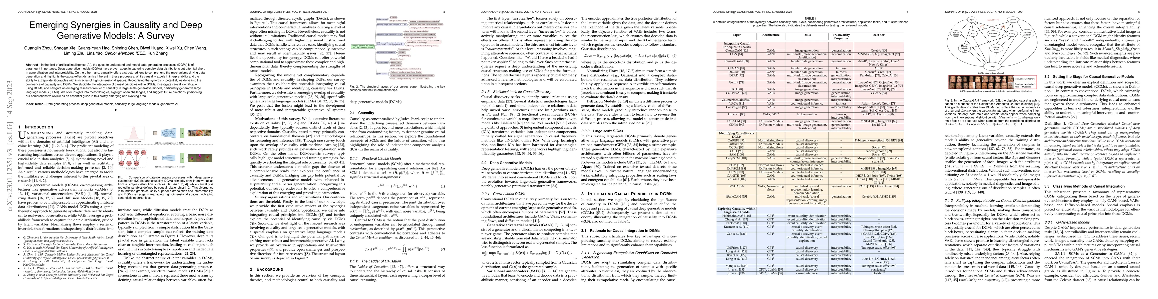 Thumbnail for Emerging Synergies in Causality and Deep Generative Models: A Survey