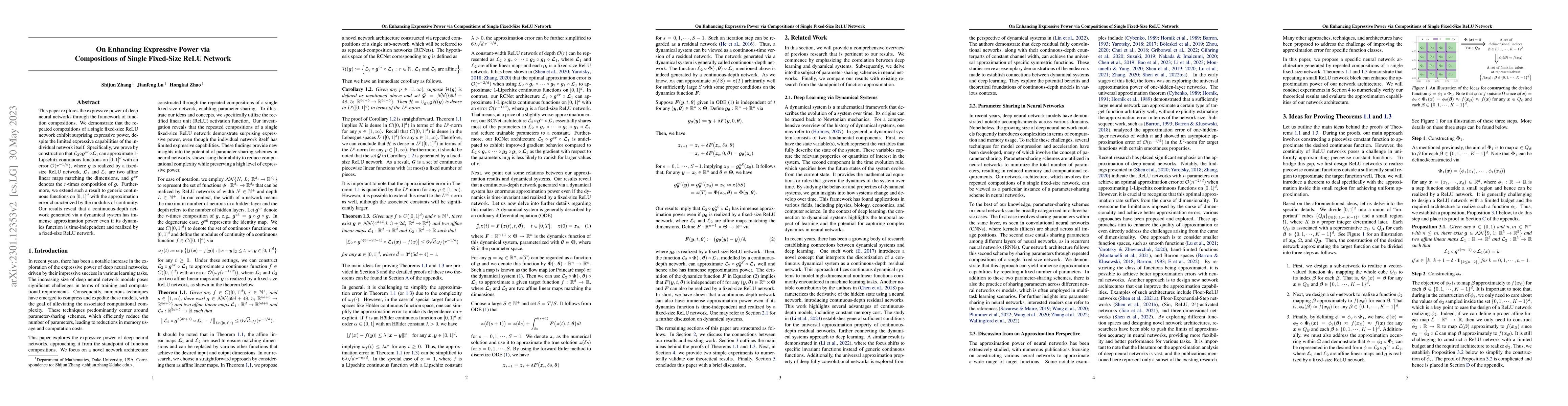 Thumbnail for On Enhancing Expressive Power via Compositions of Single Fixed-Size ReLU
  Network