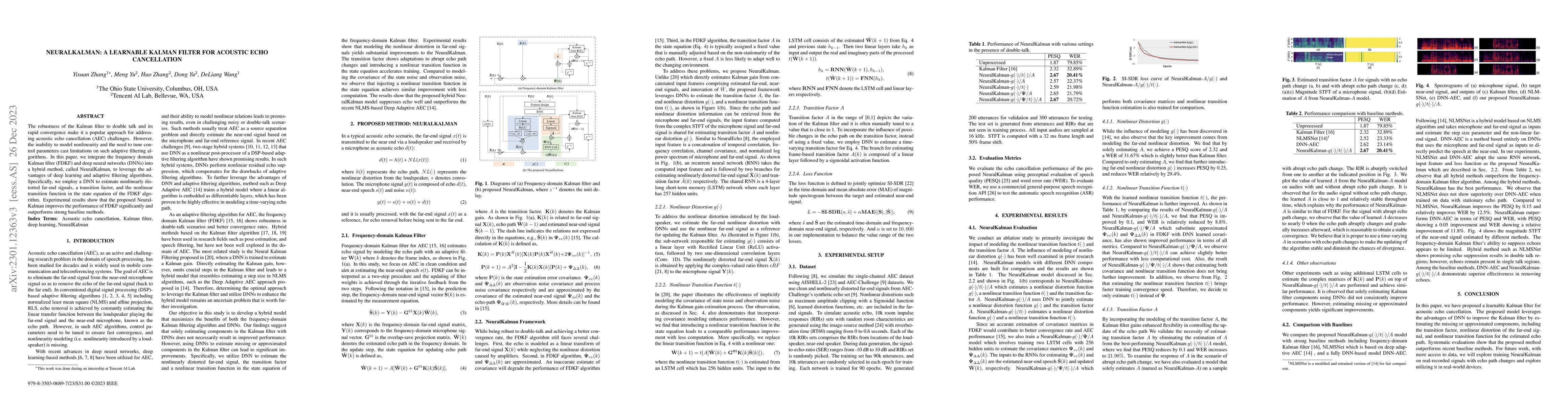 Thumbnail for NeuralKalman: A Learnable Kalman Filter for Acoustic Echo Cancellation