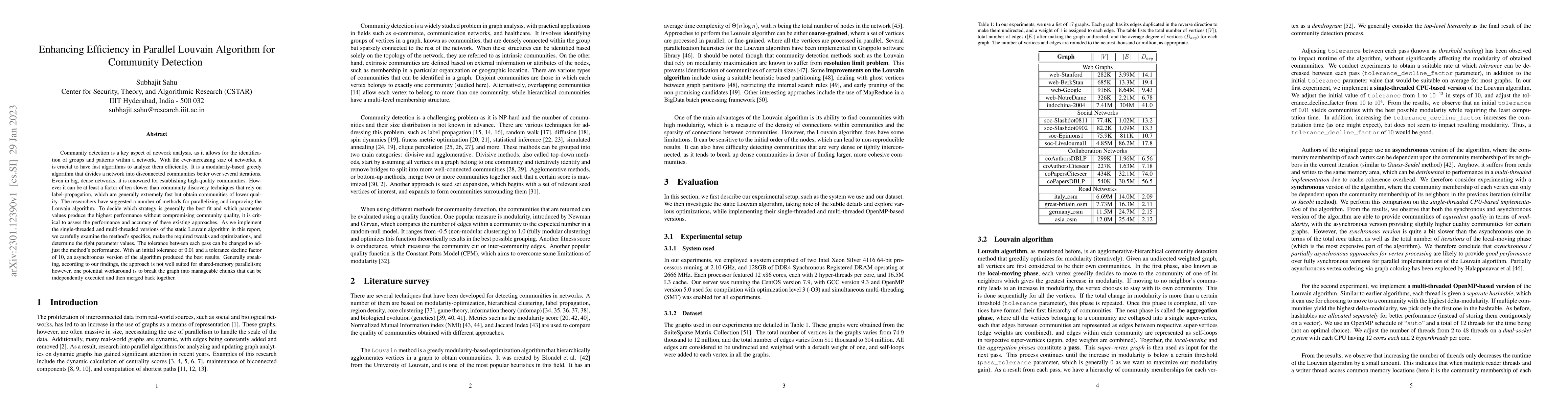 Thumbnail for Enhancing Efficiency in Parallel Louvain Algorithm for Community
  Detection