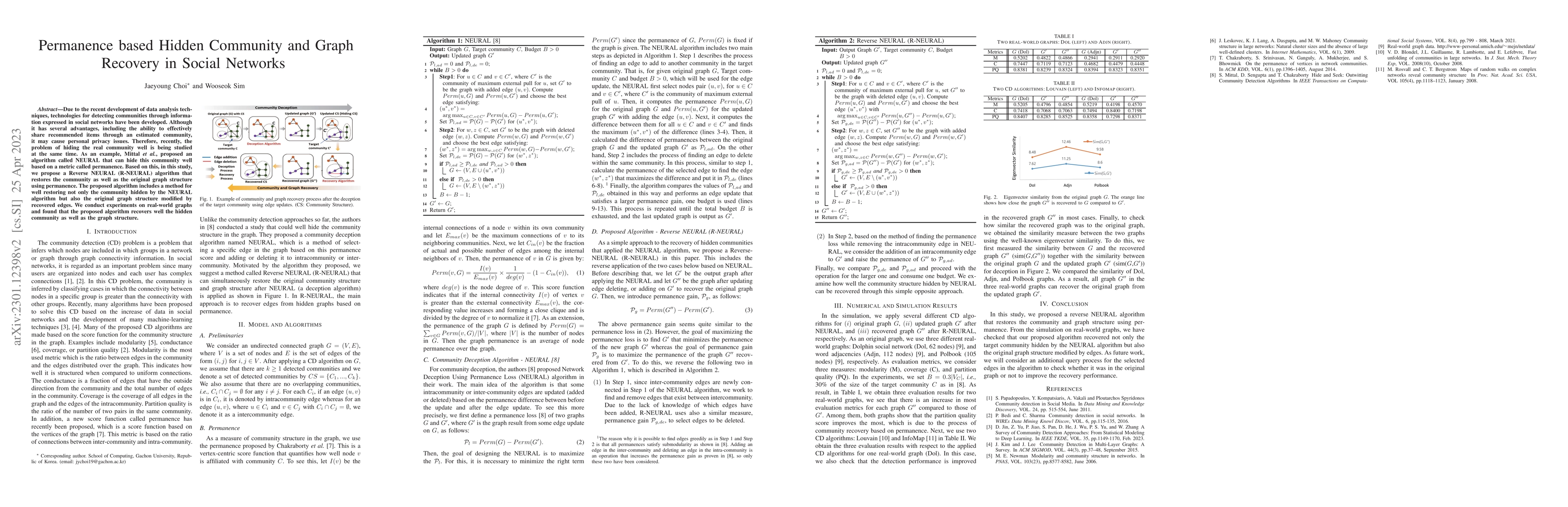 Thumbnail for Permanence based Hidden Community and Graph Recovery in Social Networks