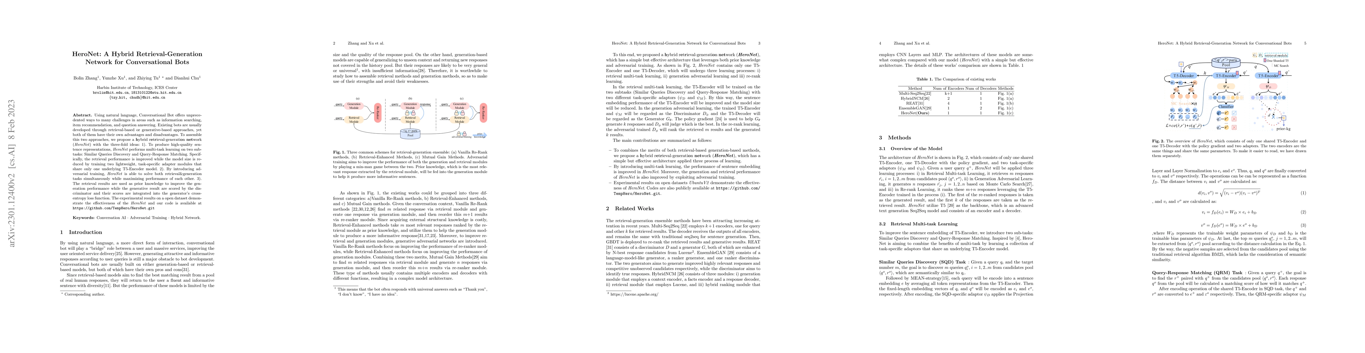 Thumbnail for HeroNet: A Hybrid Retrieval-Generation Network for Conversational Bots