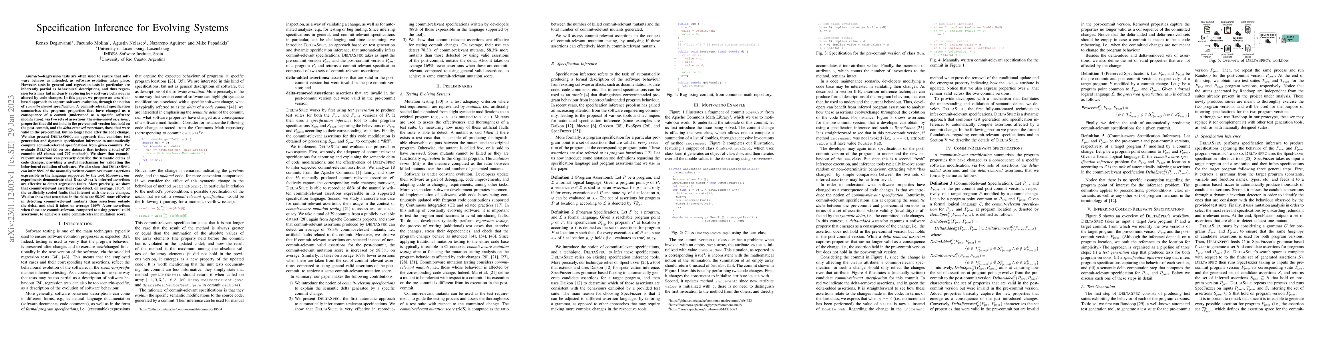 Thumbnail for Specification Inference for Evolving Systems