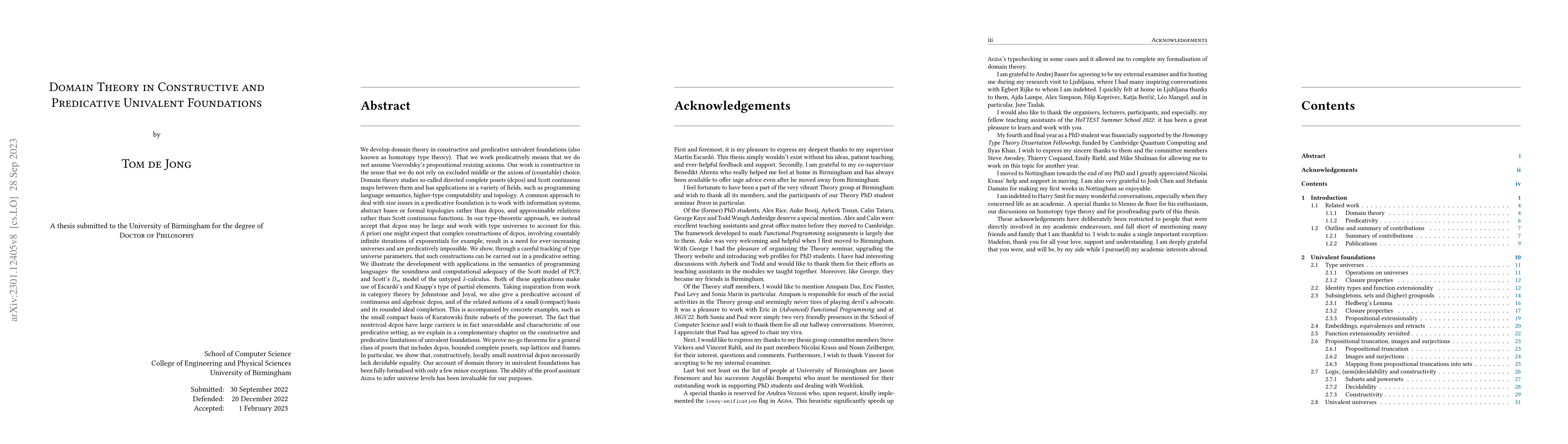 Thumbnail for Domain Theory in Constructive and Predicative Univalent Foundations