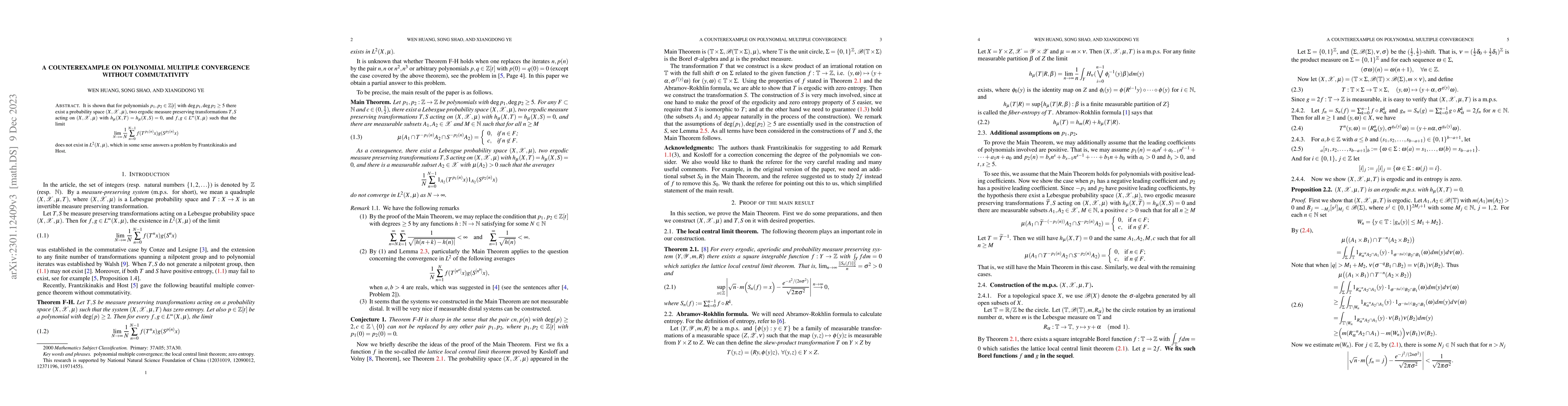 Thumbnail for A counterexample on polynomial multiple convergence without
  commutativity