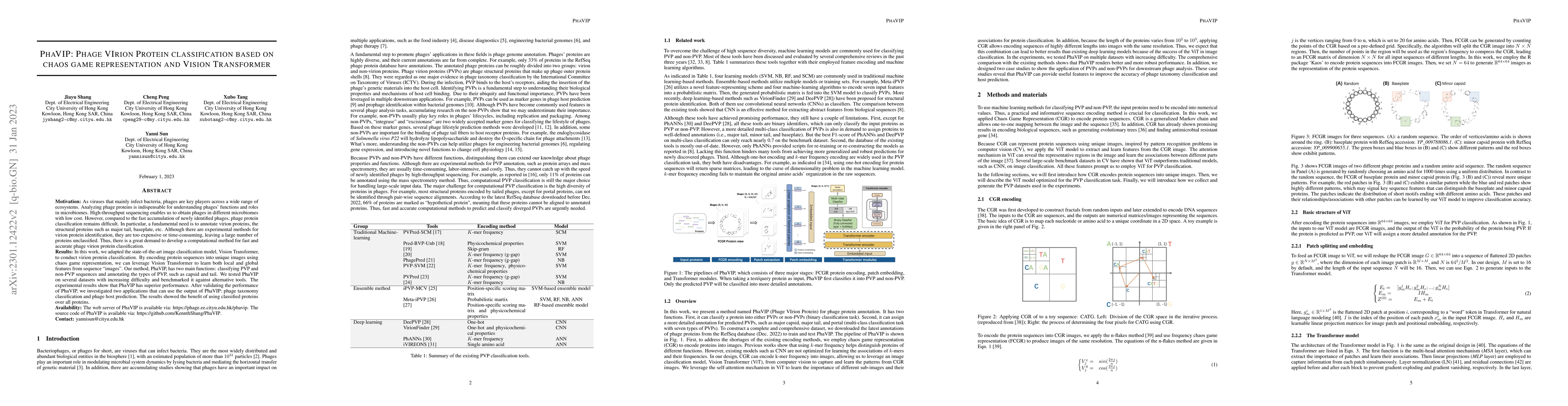 Thumbnail for PhaVIP: Phage VIrion Protein classification based on chaos game
  representation and Vision Transformer