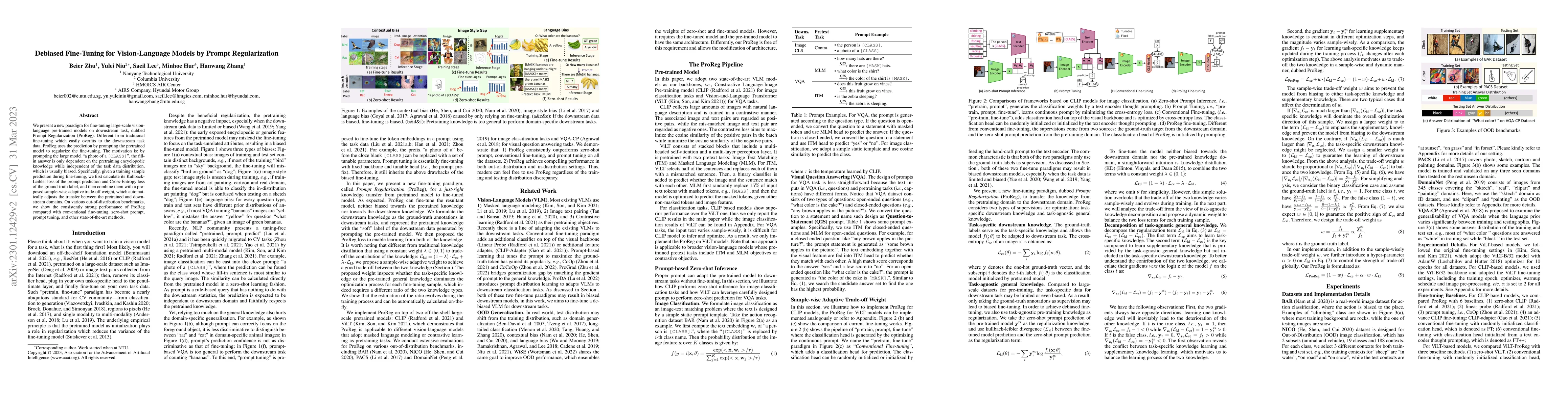 Thumbnail for Debiased Fine-Tuning for Vision-language Models by Prompt Regularization
