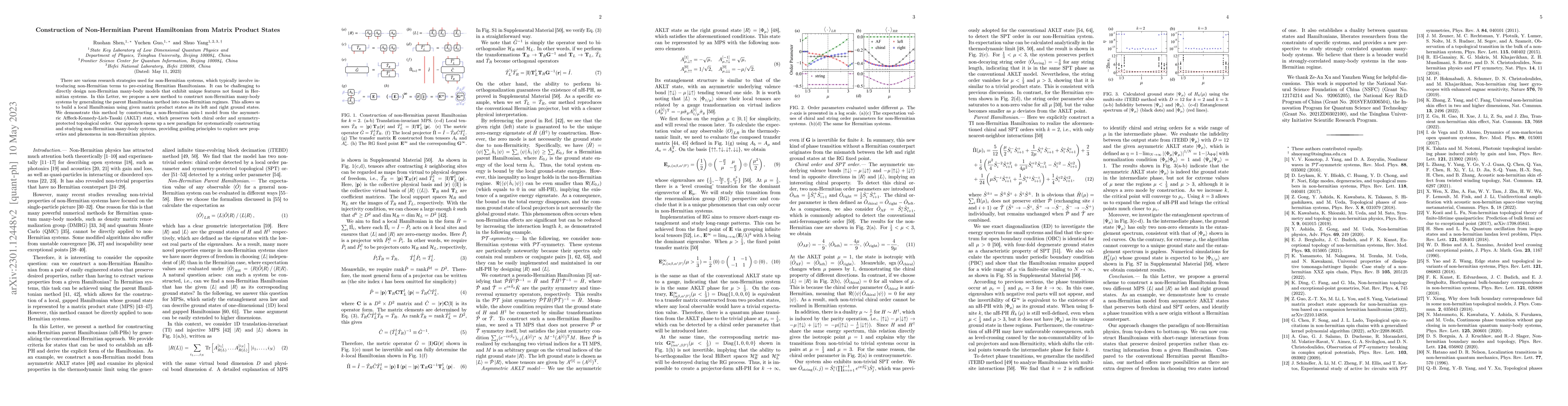 Thumbnail for Construction of Non-Hermitian Parent Hamiltonian from Matrix Product
  States