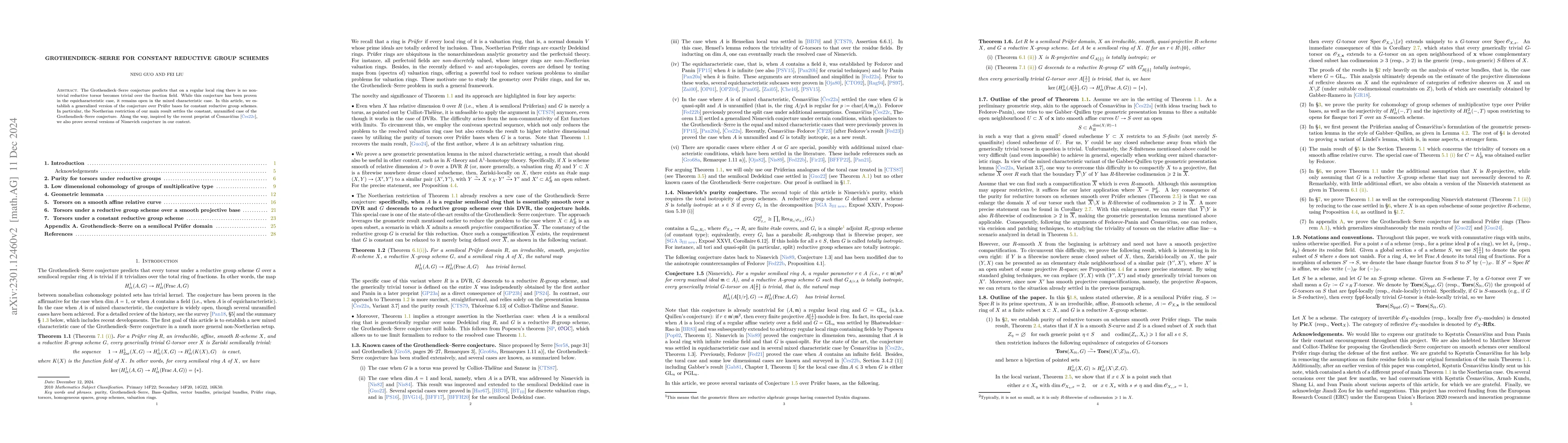 Thumbnail for Grothendieck--Serre for constant reductive group schemes