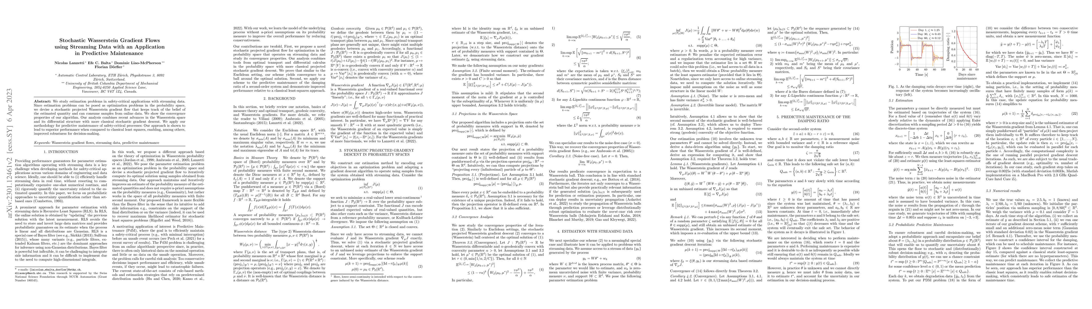 Thumbnail for Stochastic Wasserstein Gradient Flows using Streaming Data with an
  Application in Predictive Maintenance