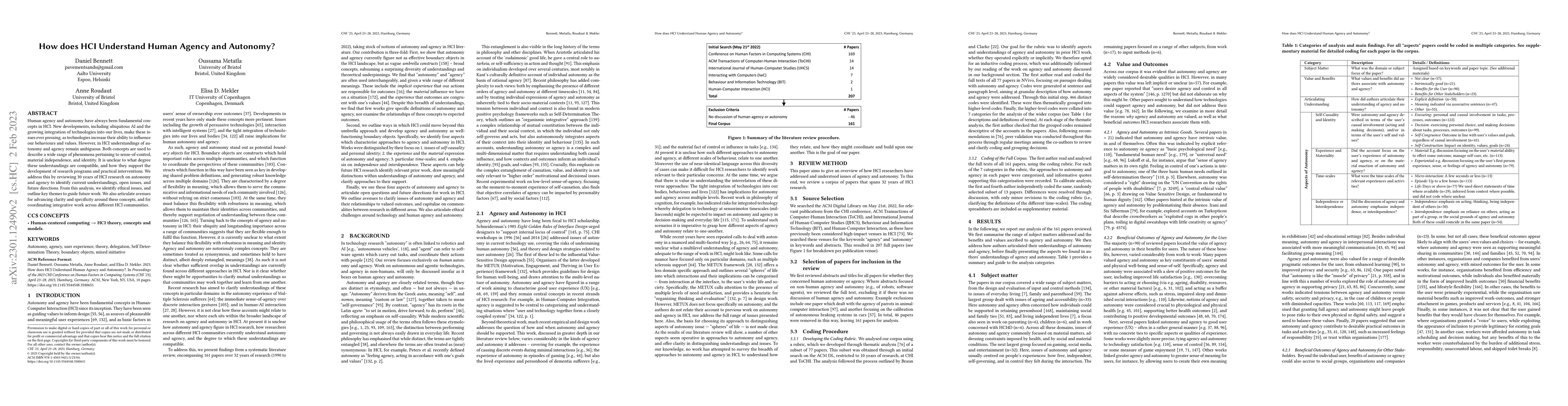 Thumbnail for How does HCI Understand Human Autonomy and Agency?