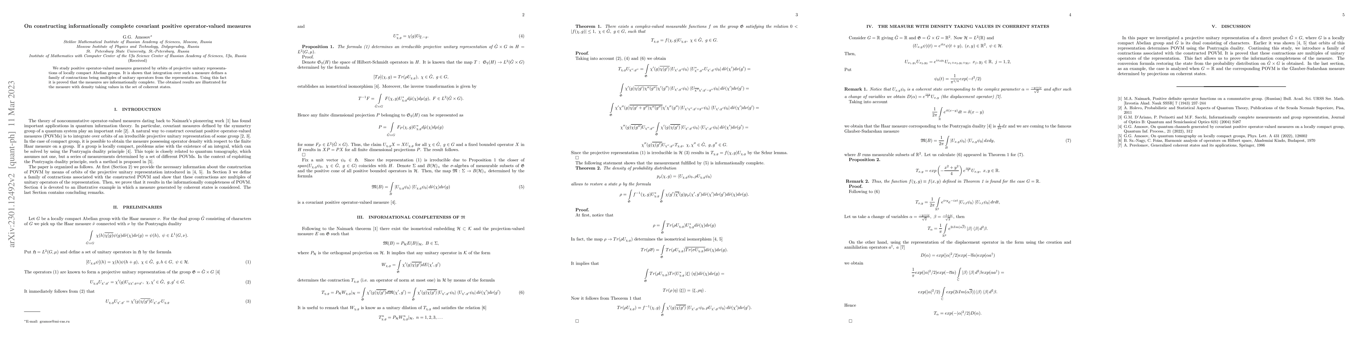 Thumbnail for On constructing informationally complete covariant positive
  operator-valued measures