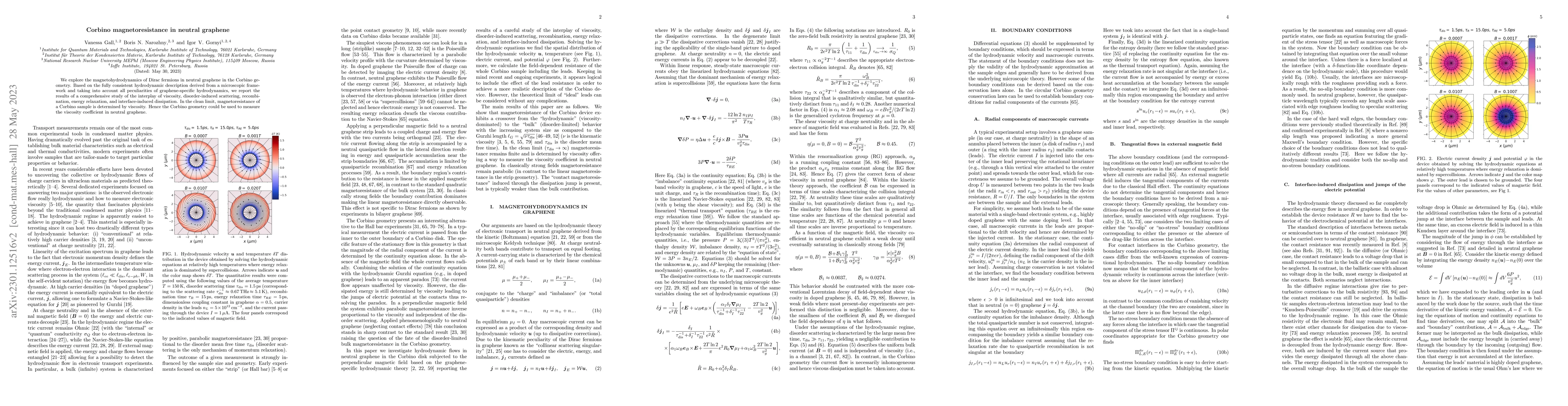 Thumbnail for Corbino magnetoresistance in neutral graphene