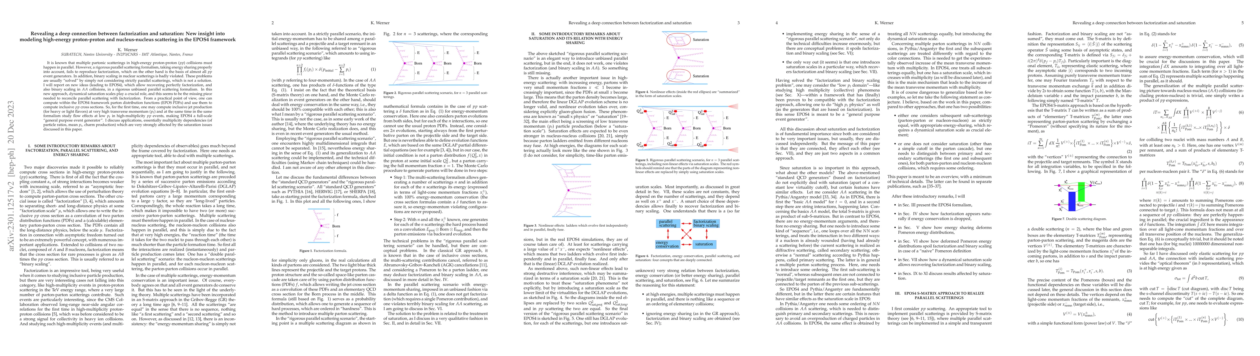 Thumbnail for Revealing a deep connection between factorization and saturation: New
  insight into modeling high-energy proton-proton and nucleus-nucleus
  scattering in the EPOS4 framework