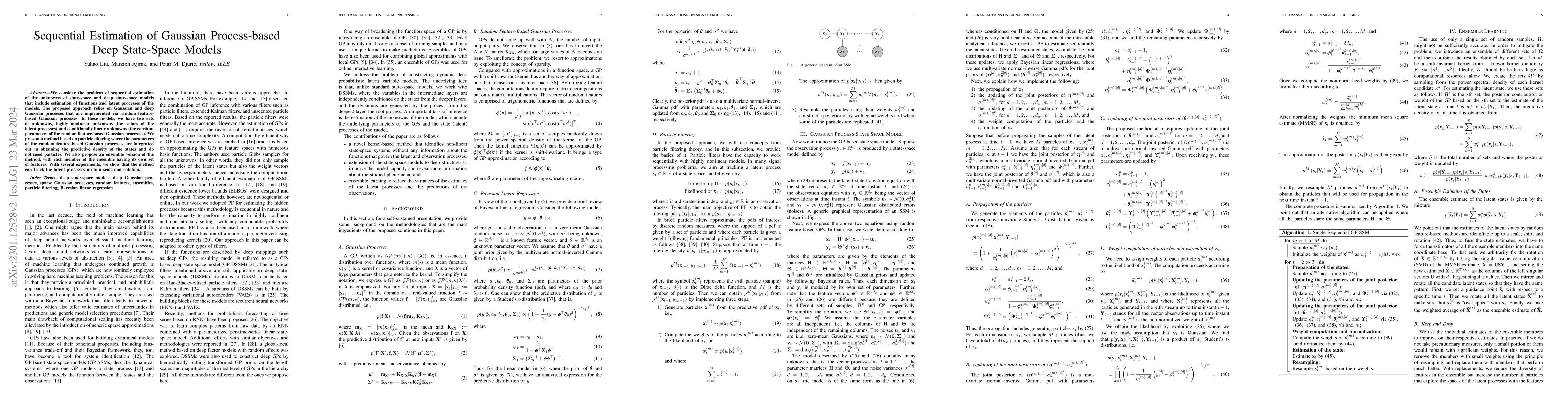 Thumbnail for Sequential Estimation of Gaussian Process-based Deep State-Space Models