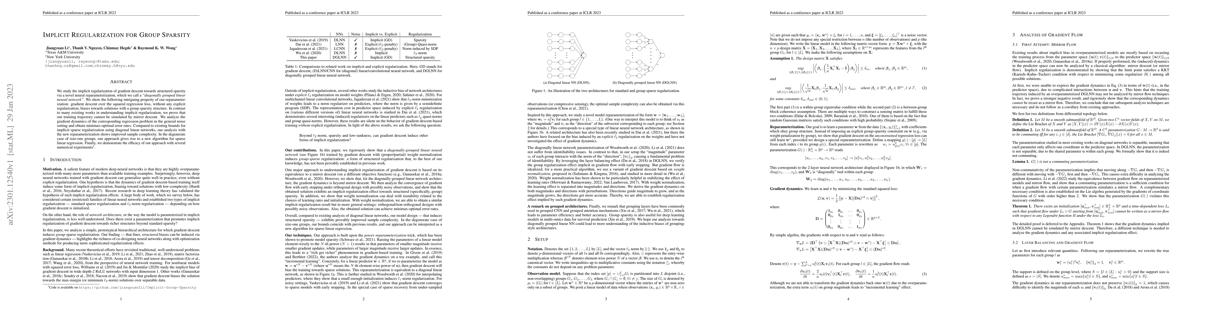 Thumbnail for Implicit Regularization for Group Sparsity