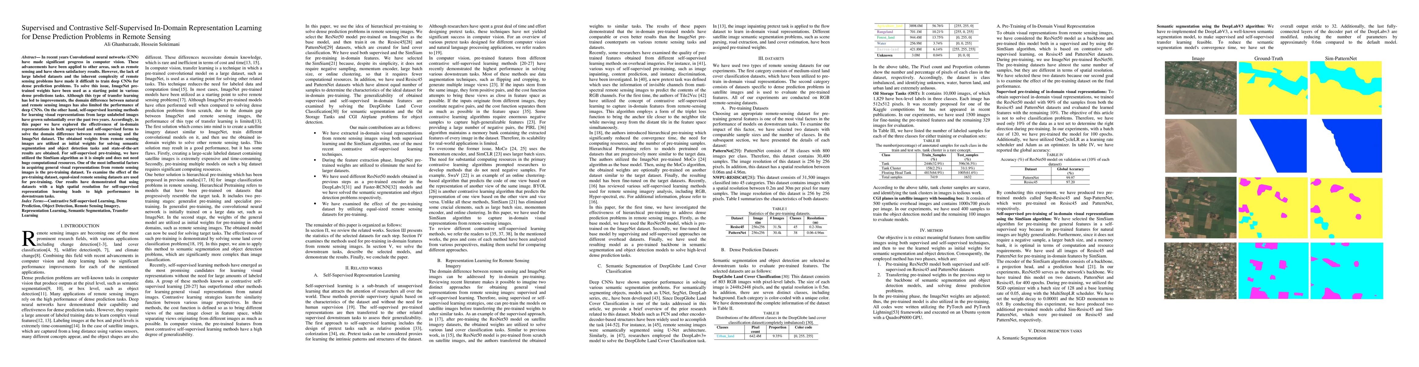 Thumbnail for Supervised and Contrastive Self-Supervised In-Domain Representation
  Learning for Dense Prediction Problems in Remote Sensing