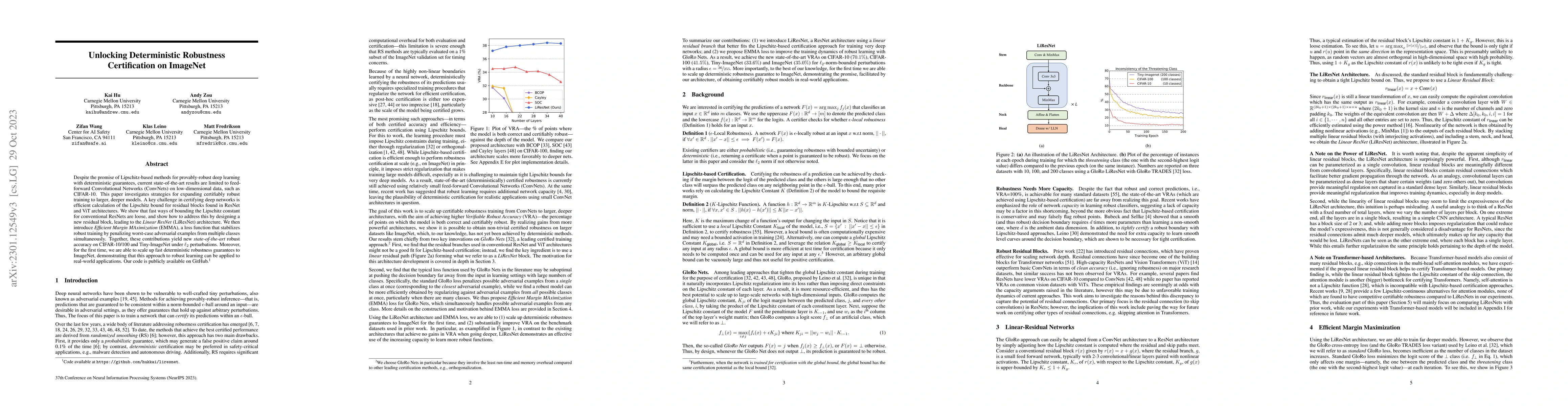 Thumbnail for Unlocking Deterministic Robustness Certification on ImageNet