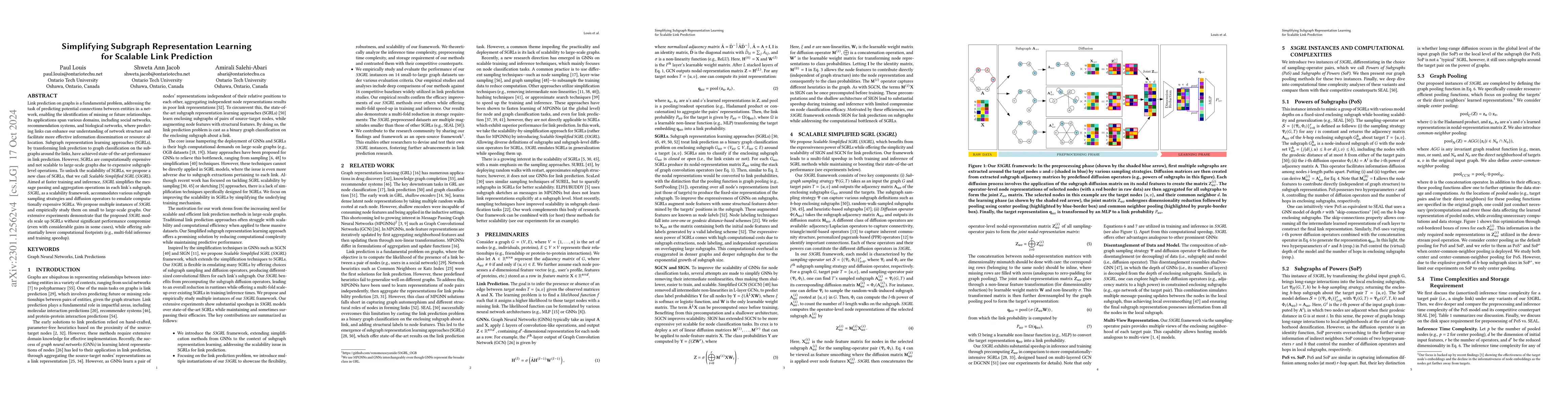 Thumbnail for Simplifying Subgraph Representation Learning for Scalable Link
  Prediction