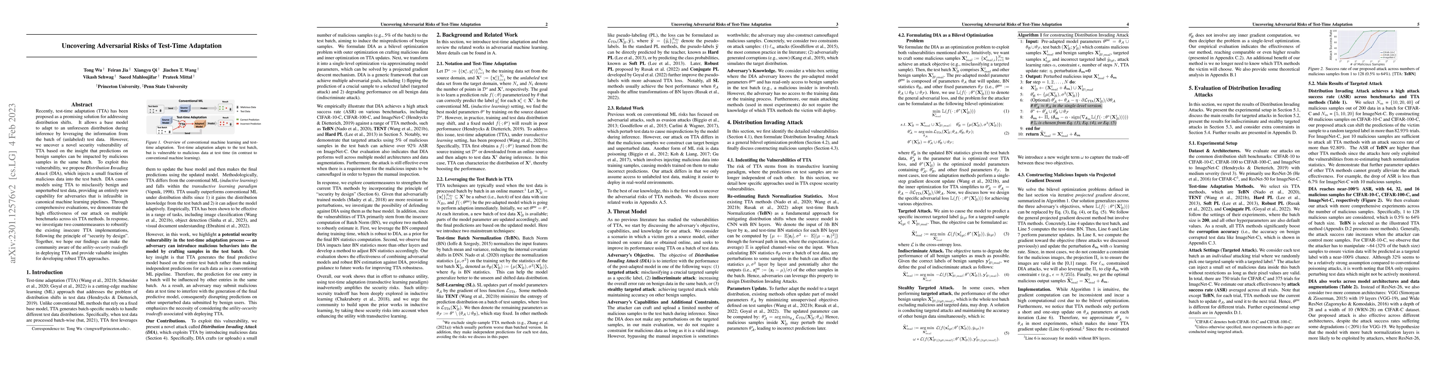 Thumbnail for Uncovering Adversarial Risks of Test-Time Adaptation