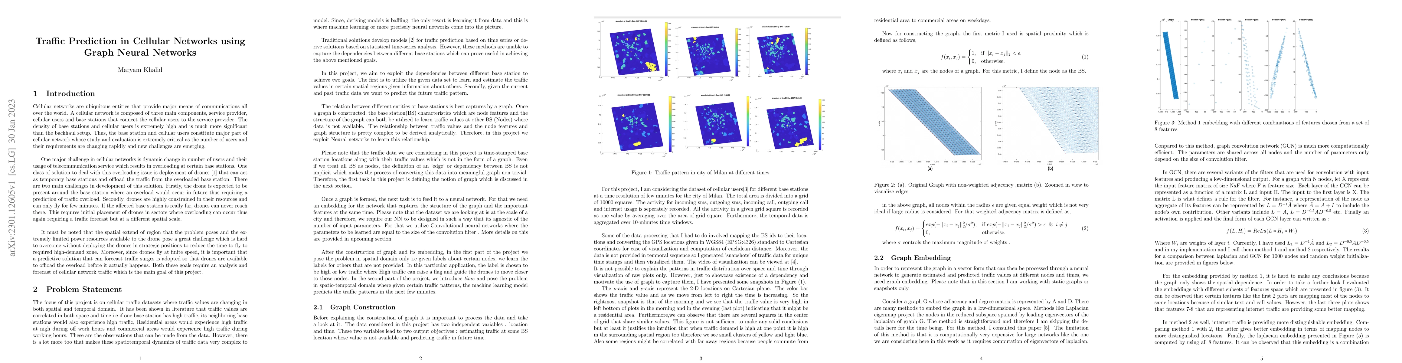 Thumbnail for Traffic Prediction in Cellular Networks using Graph Neural Networks