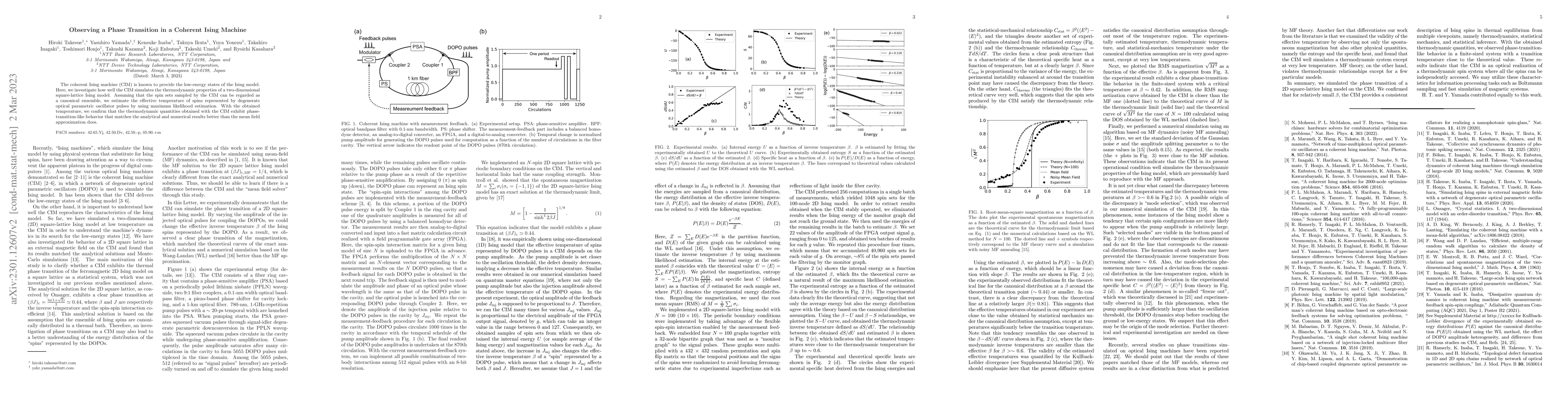 Thumbnail for Observing a Phase Transition in a Coherent Ising Machine