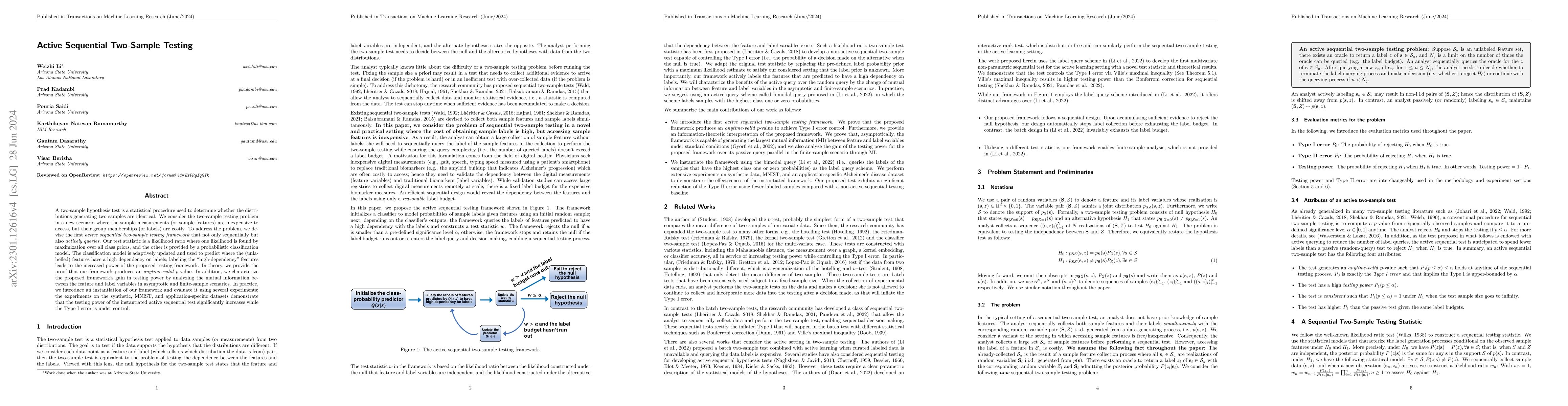 Thumbnail for Active Sequential Two-Sample Testing