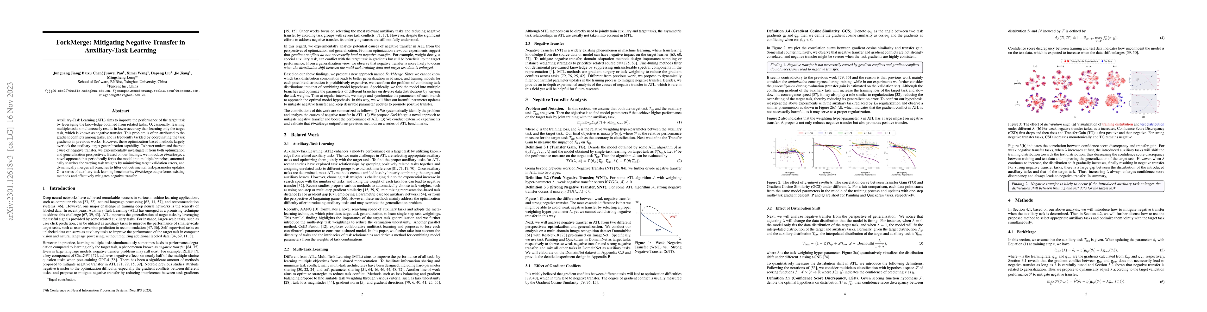 Thumbnail for ForkMerge: Mitigating Negative Transfer in Auxiliary-Task Learning