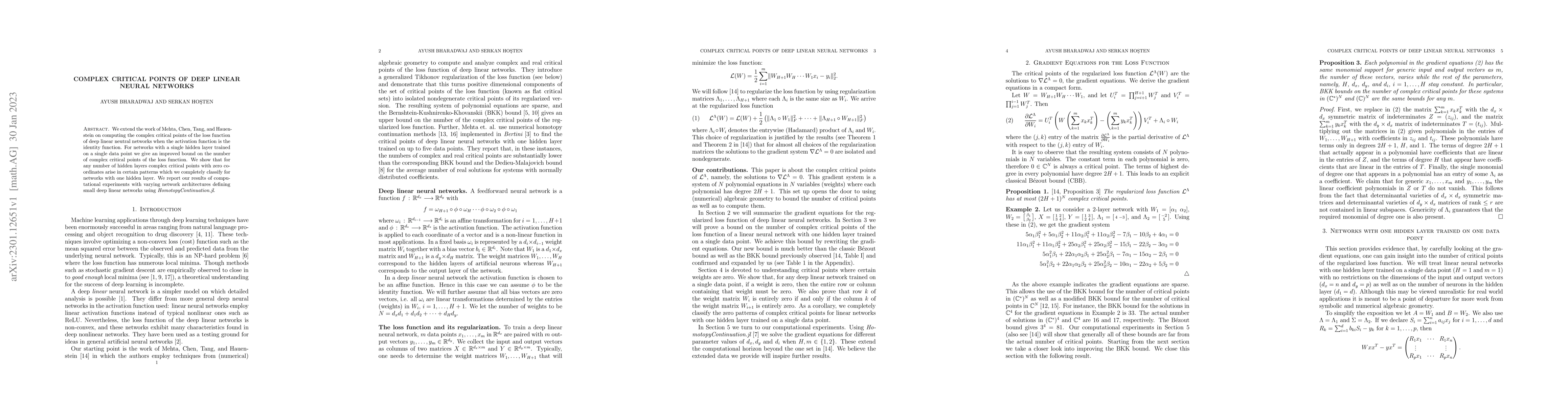 Thumbnail for Complex Critical Points of Deep Linear Neural Networks