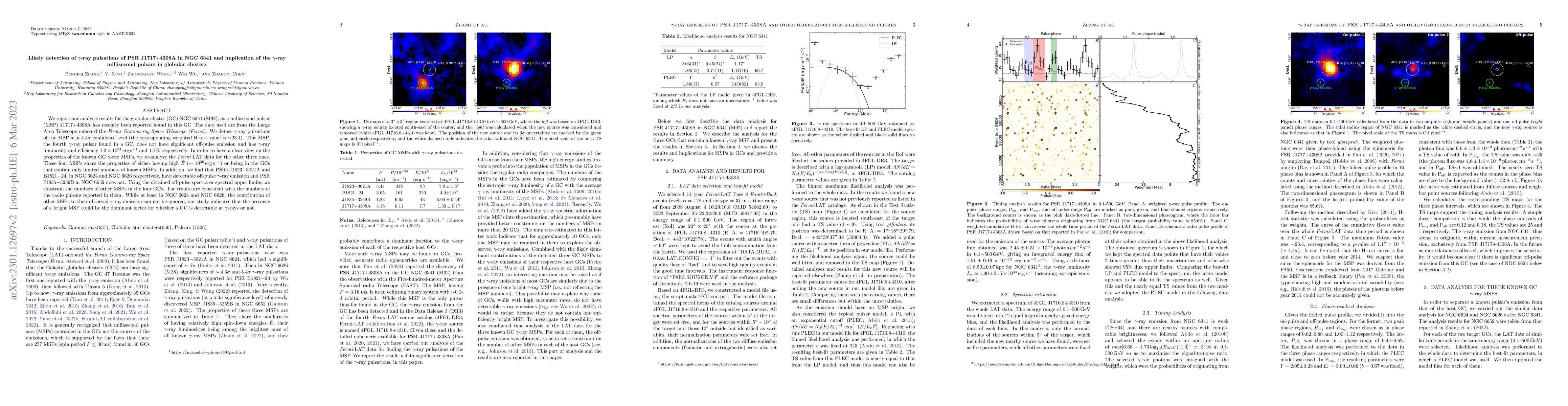 Thumbnail for Likely detection of gamma-ray pulsations of PSR~J1717+4308A in NGC~6341
  and implication of the gamma-ray millisecond pulsars in globular clusters