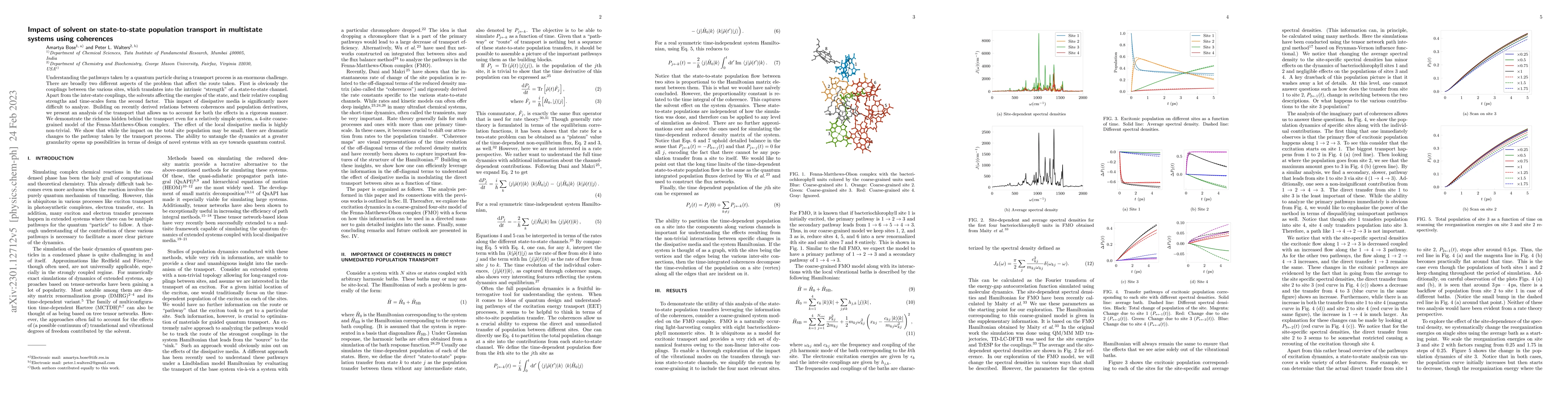 Thumbnail for Impact of solvent on state-to-state population transport in multistate
  systems using coherences