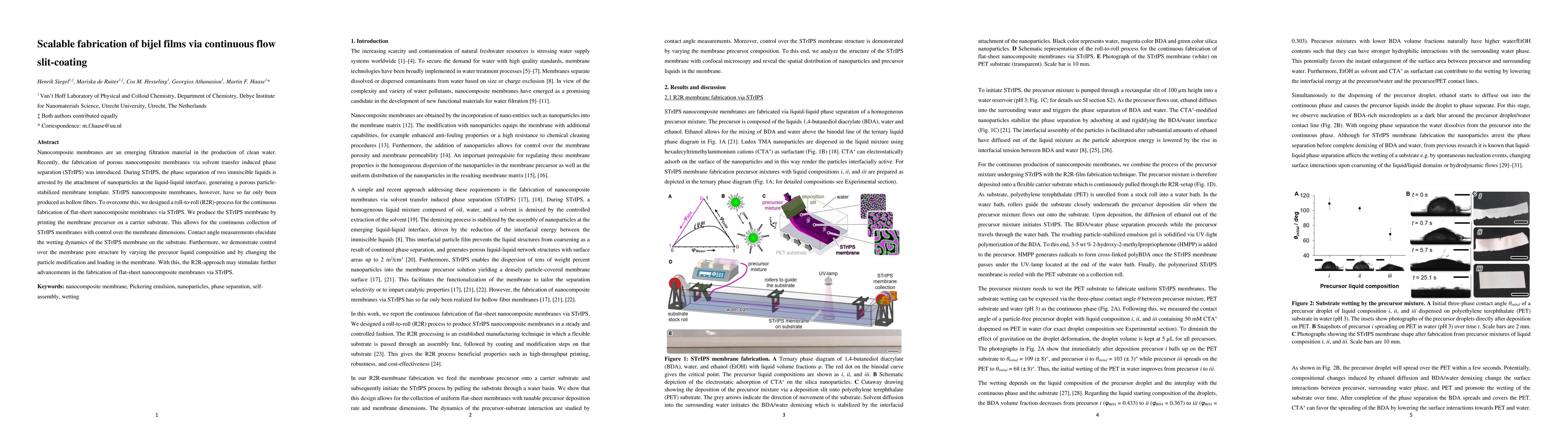 Thumbnail for Scalable fabrication of bijel films via continuous flow slit-coating