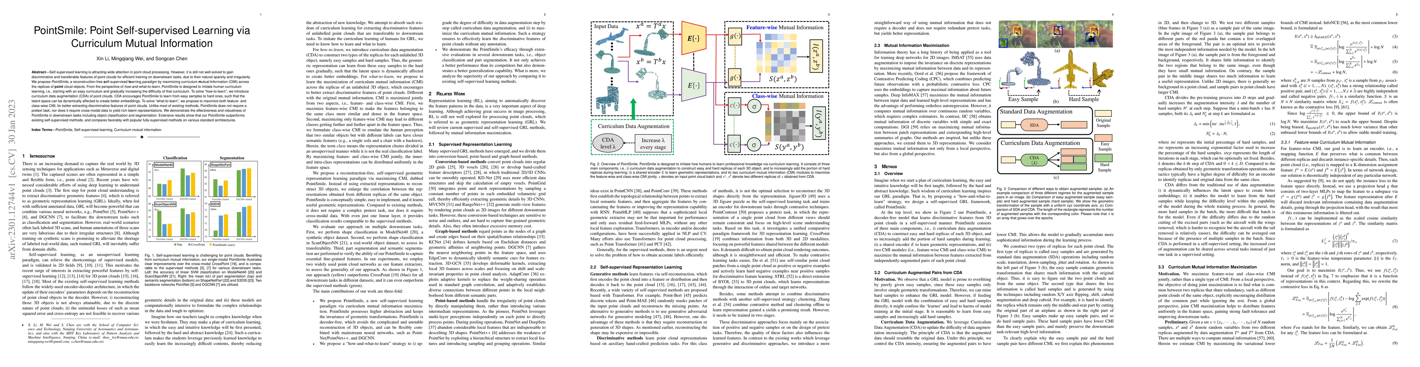 Thumbnail for PointSmile: Point Self-supervised Learning via Curriculum Mutual
  Information