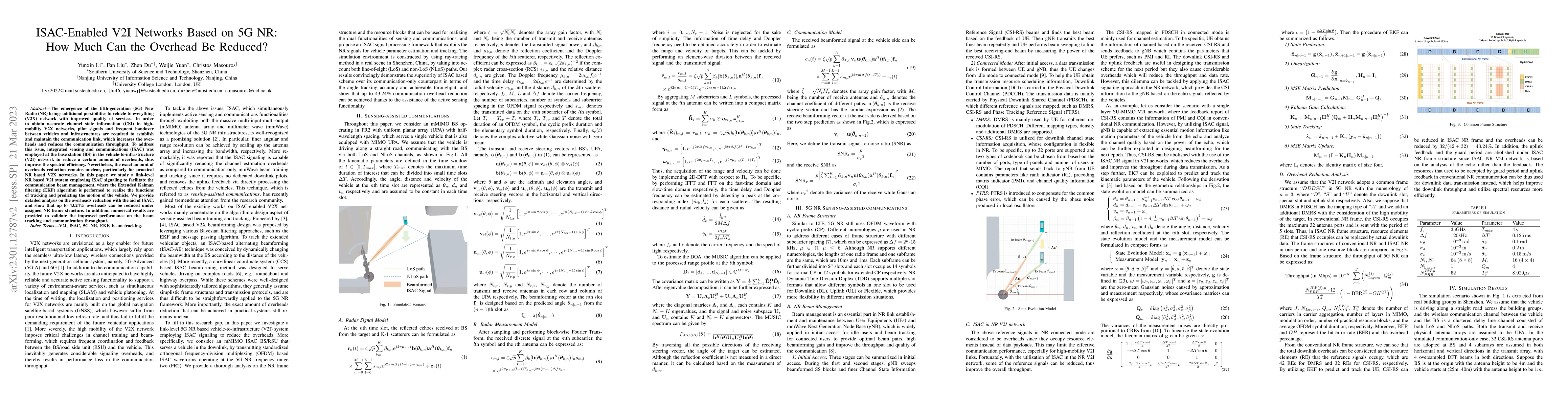 Thumbnail for ISAC-Enabled V2I Networks Based on 5G NR: How Much Can the Overhead Be
  Reduced?
